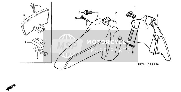 Honda SH50 2001 De Visage Aile pour un 2001 Honda SH50